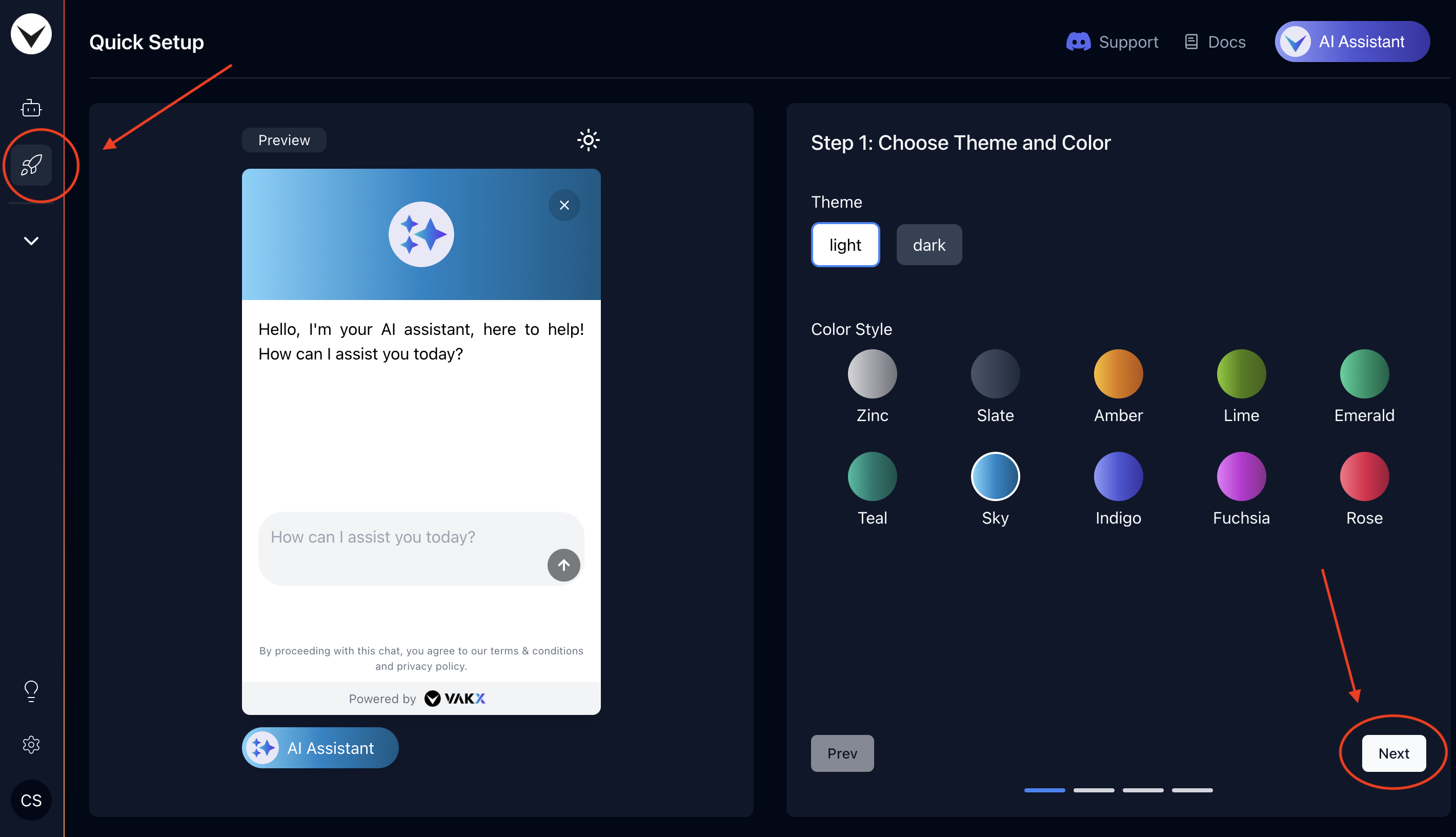 quick setup ai chatbot step 1